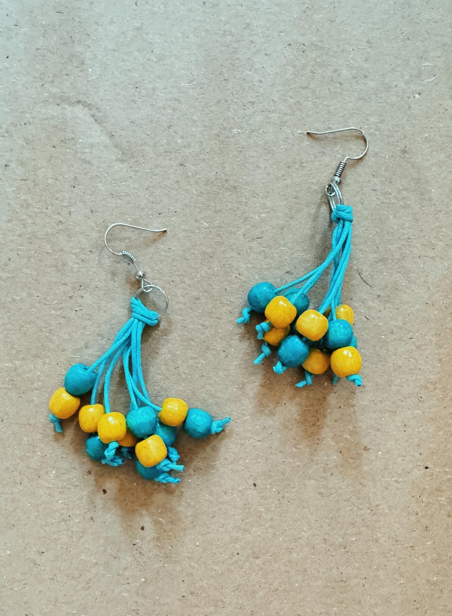 Traditional Ukrainian Wooden Earrings Ukrainian Vyshyvanka Accessory