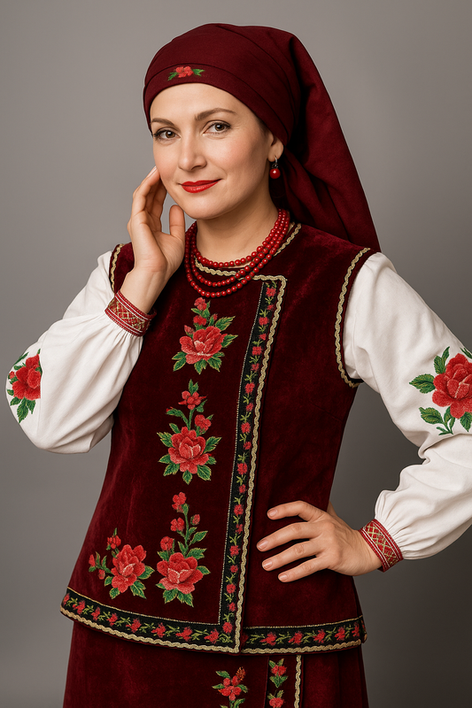 XS-6XL Traditional Ehtnic Ukrainian Woman Costume with Vest and Apron Only