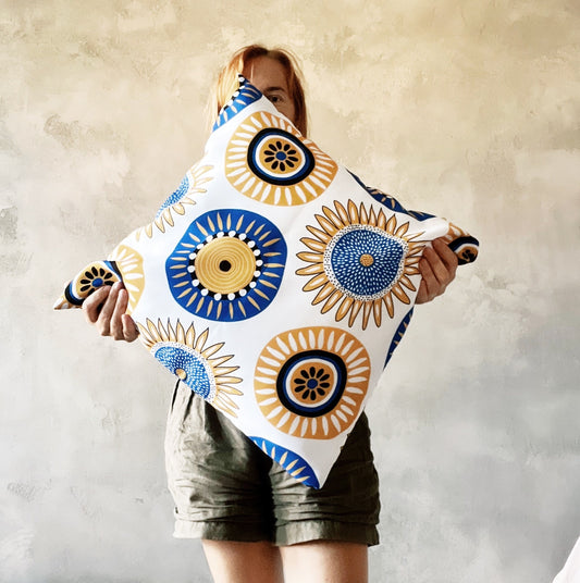 Decorative Pillow Case with Ukrainian Art Print