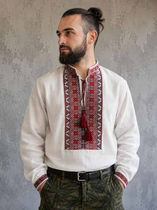 XXS - 7XL Ukrainian Embroidered Shirt Vyshyvanka Sorochka for Men