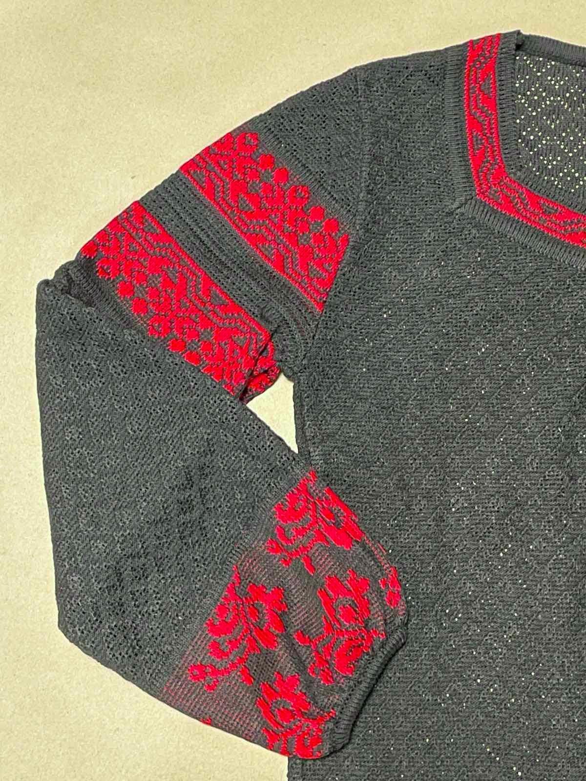 S-4XL  Modern Knitted Ukrainian Blouse with a French Twist – Timeless Elegance Redefined