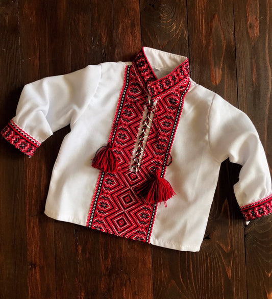 Adorable Baby Boy Vyshyvanka Shirt – Perfect for Baptisms, Birthdays & Special Occasions