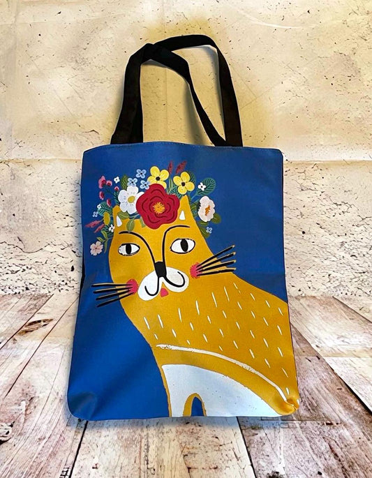 Ukrainian Canvas Tote Bag, Cotton Shopper Eco Bag with Zipper
