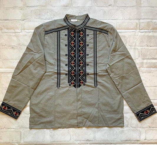 S-3XL Elegant Ukrainian Long Sleeve Sorochka Shirt for Men