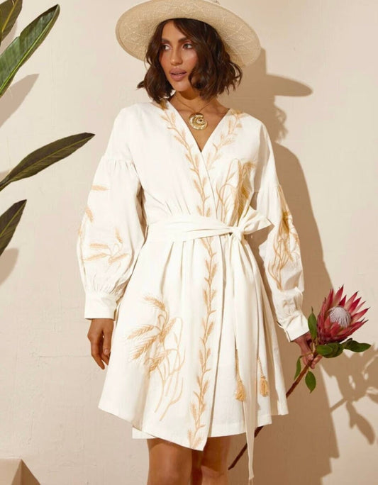 Embroidered Resourt Vyshyvanka Bohemian Dress for Women