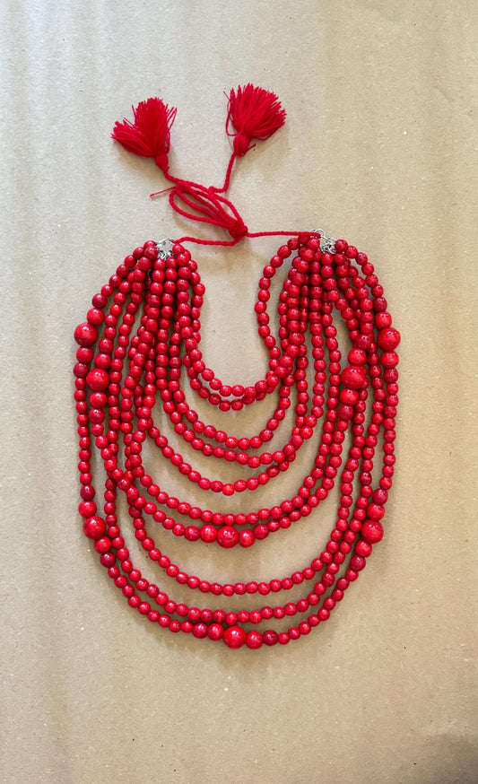 Multi-Layered Ukrainian Namysto Necklace Ukrainian Wooden Jewellery