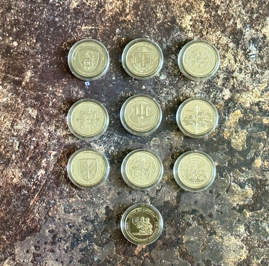 Set of 10 Ukrainian Commemorative Coins – Armed Forces Series