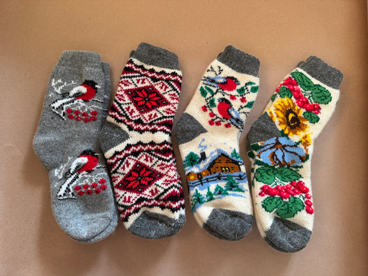 Artisan Handmade Wool Socks from Ukraine
