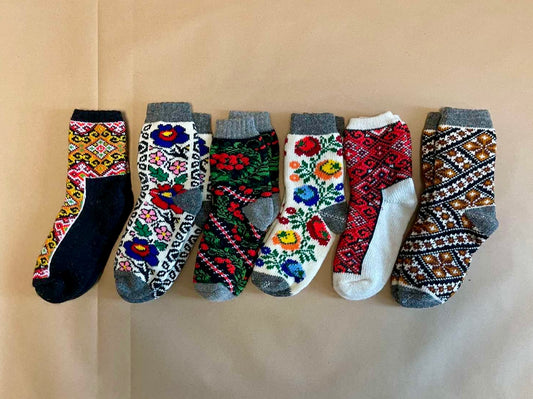 Cozy Ukrainian Wool Socks from Natural Wool