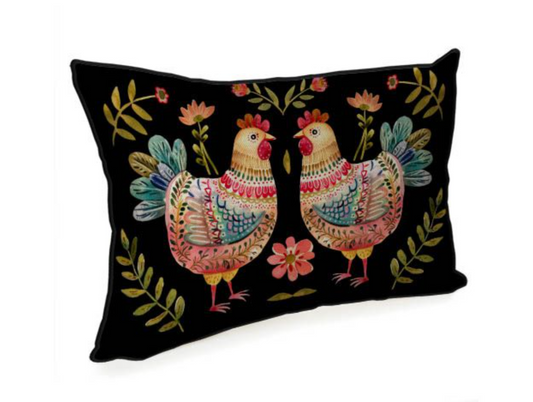 Burlap Ukrainian Decorative Pillow – Folk-Inspired Charm