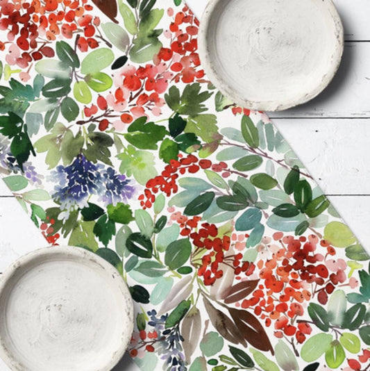 Spring Floral Table Runner Festive and Charming Farmhouse Decor