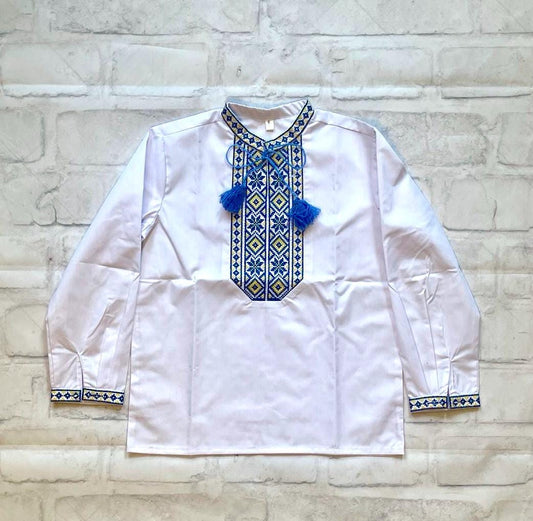 1-15YO Traditional Folk Ukrainian Sorochka Shirt for Boys