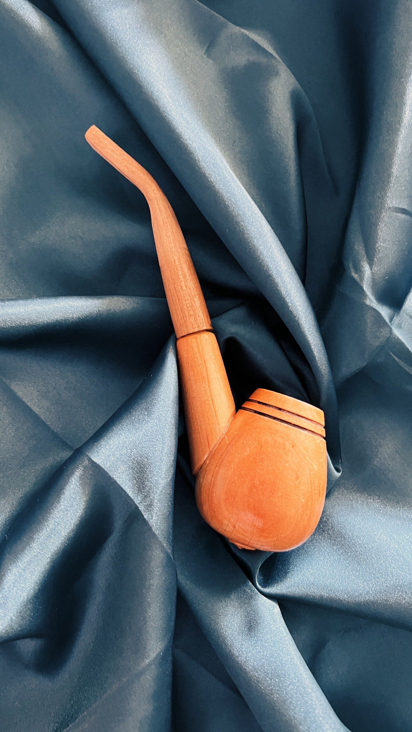 Traditional Ukrainian Wooden Cossak Smoking Lulka Tobacco Pipe