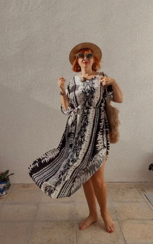 Snake Print Beach Cover Up