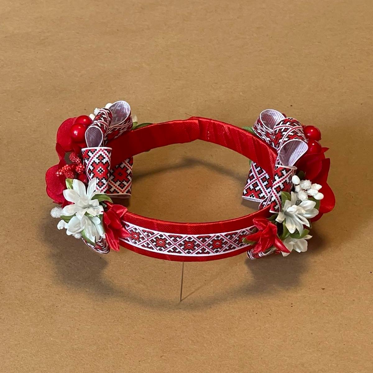 Elegant Ukrainian Vinok in Traditional Colors Ukrainian Headband