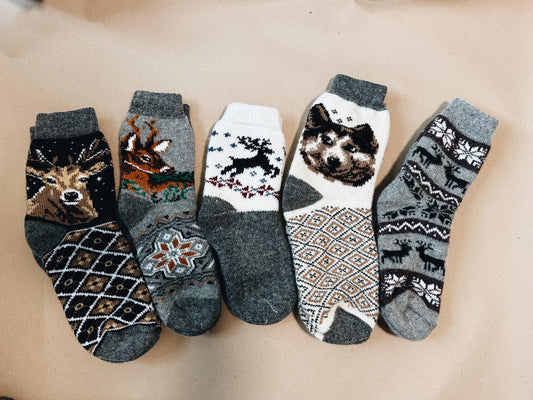 Hugge Inspired Wool Socks Warm Winter Socks from Natural Wool