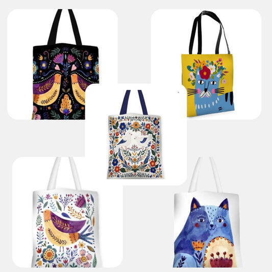 Cotton Shopper Eco Bag with Zipper Ukrainian Gift 10 designs
