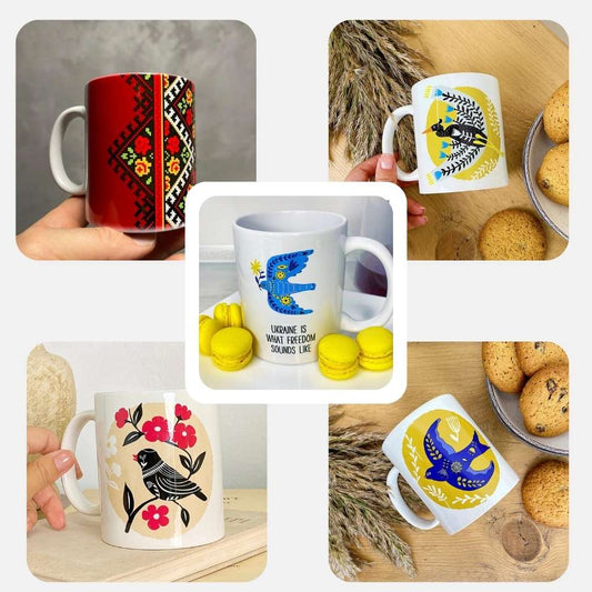 Ukrainian Art Print Mug Celebrate Modern Ukrainian Art with Every Sip 5 designs