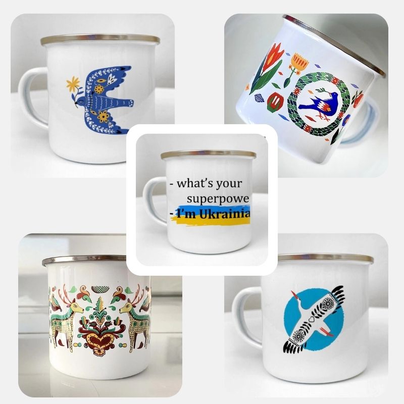 Ukrainian Camper Mug What's your superpower I'm Ukrainian - 4 Designs