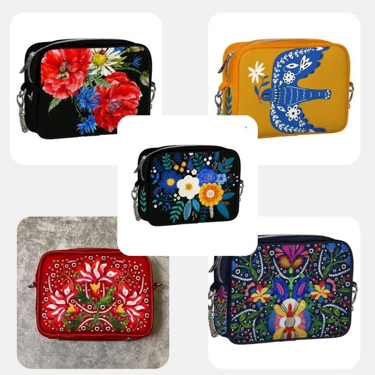 Ukrainian Shoulder Bag with Modern Ukrainian Ornament 9 designs