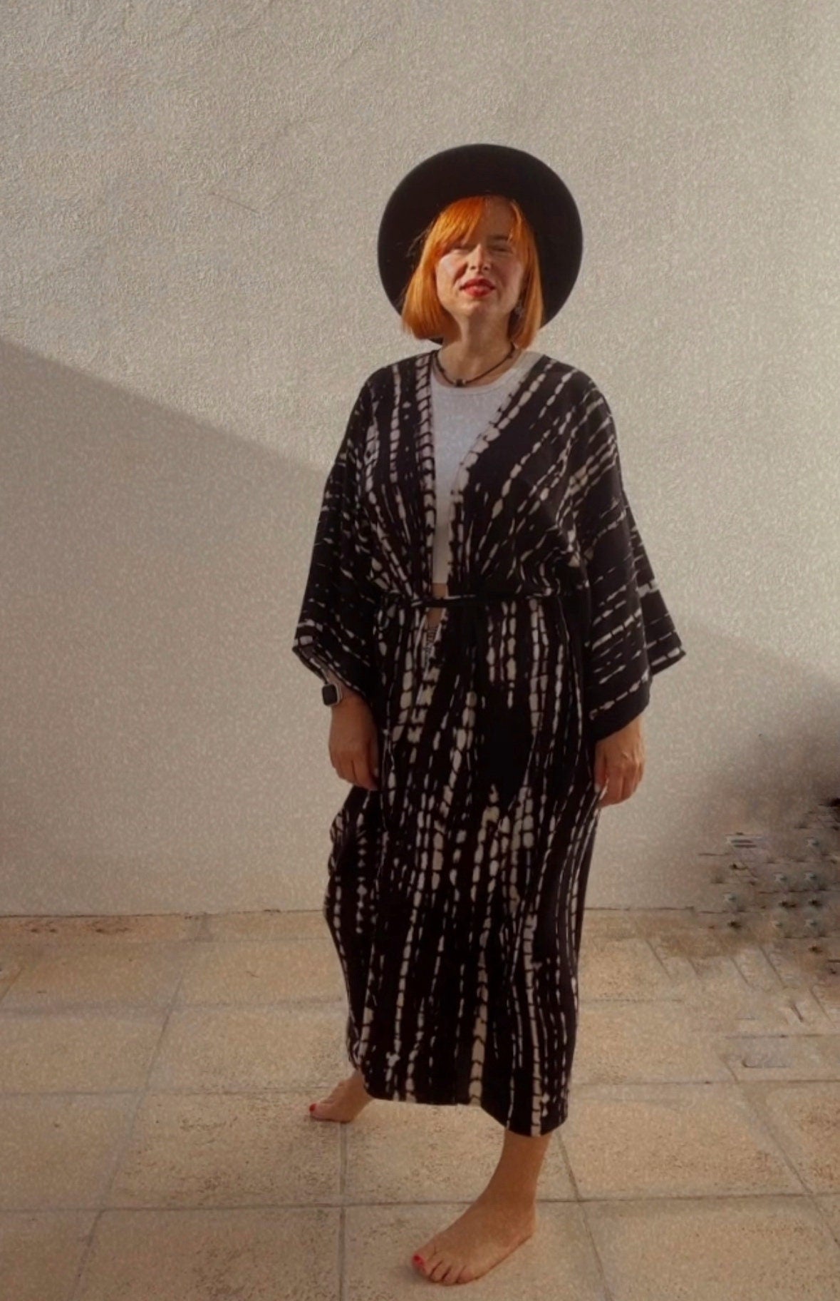 Tie Die Beach Cover Up Dressing Gown Resort Holiday wear