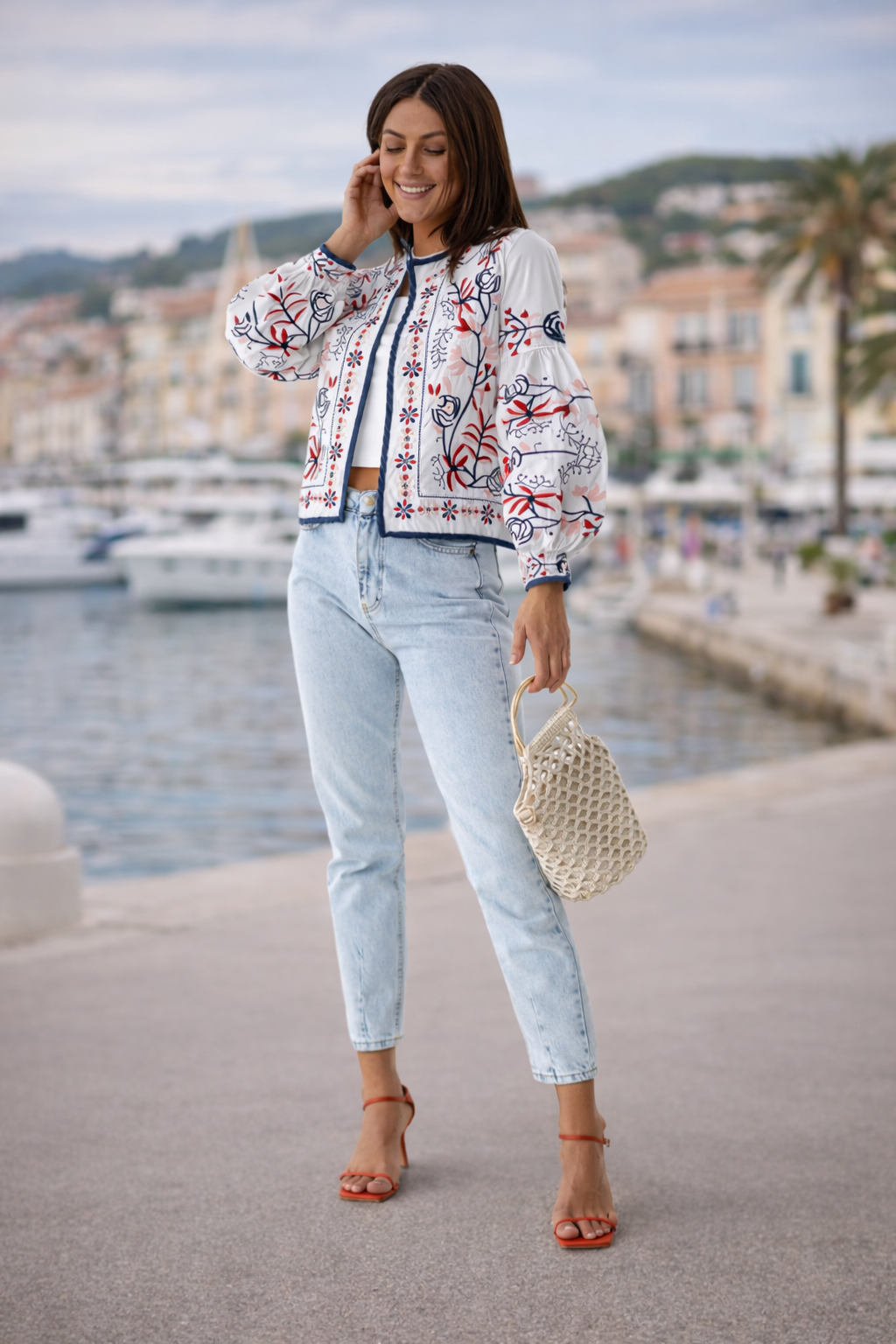 Crop Top Summer Embroidered Boho Jacket with Artistic Charm