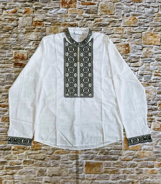S-3XL Traditional Ukrainian Vyshyvanka Shirt with Embroidery