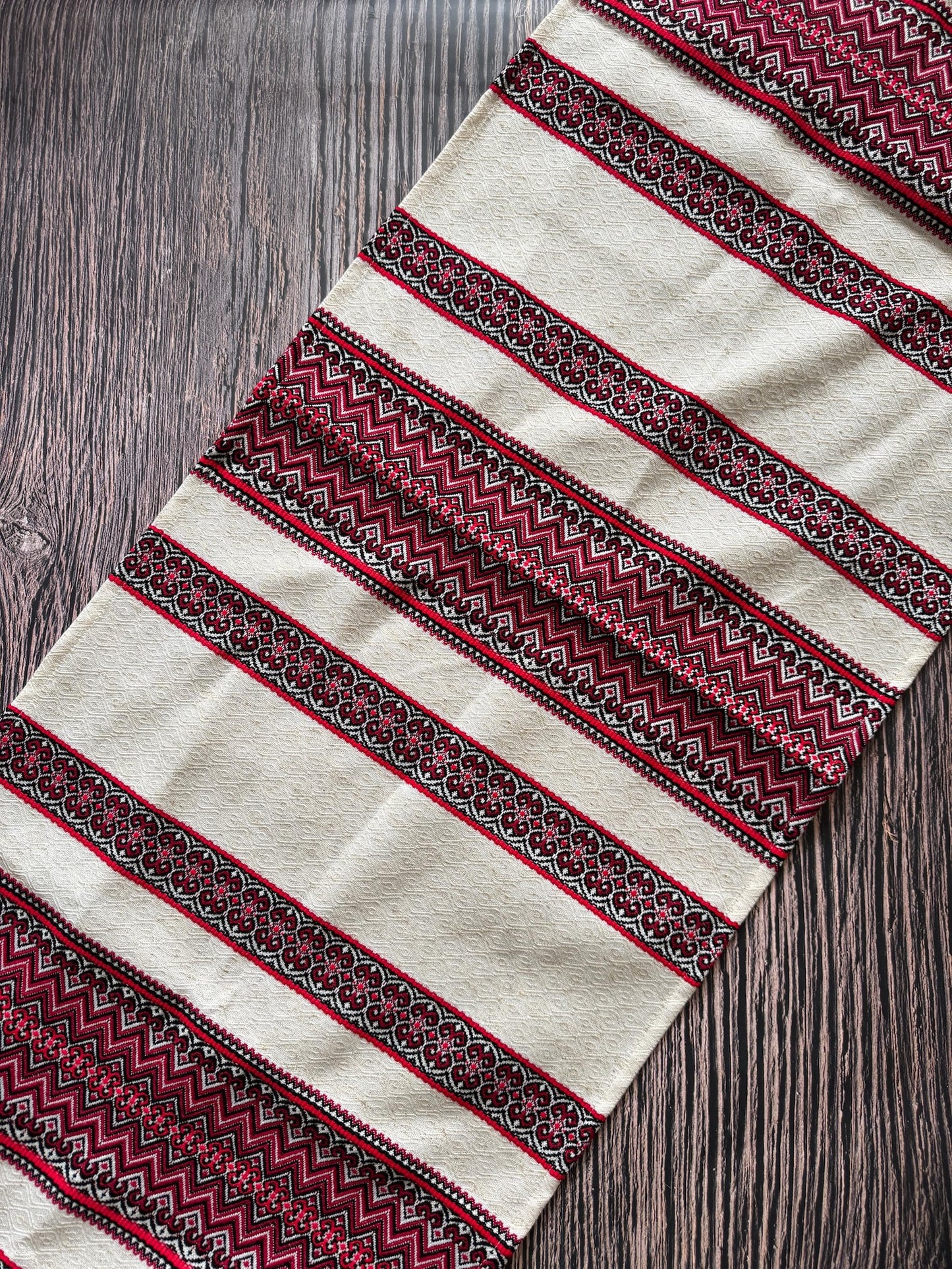 Table Runner with Traditional Ukrainian Motif