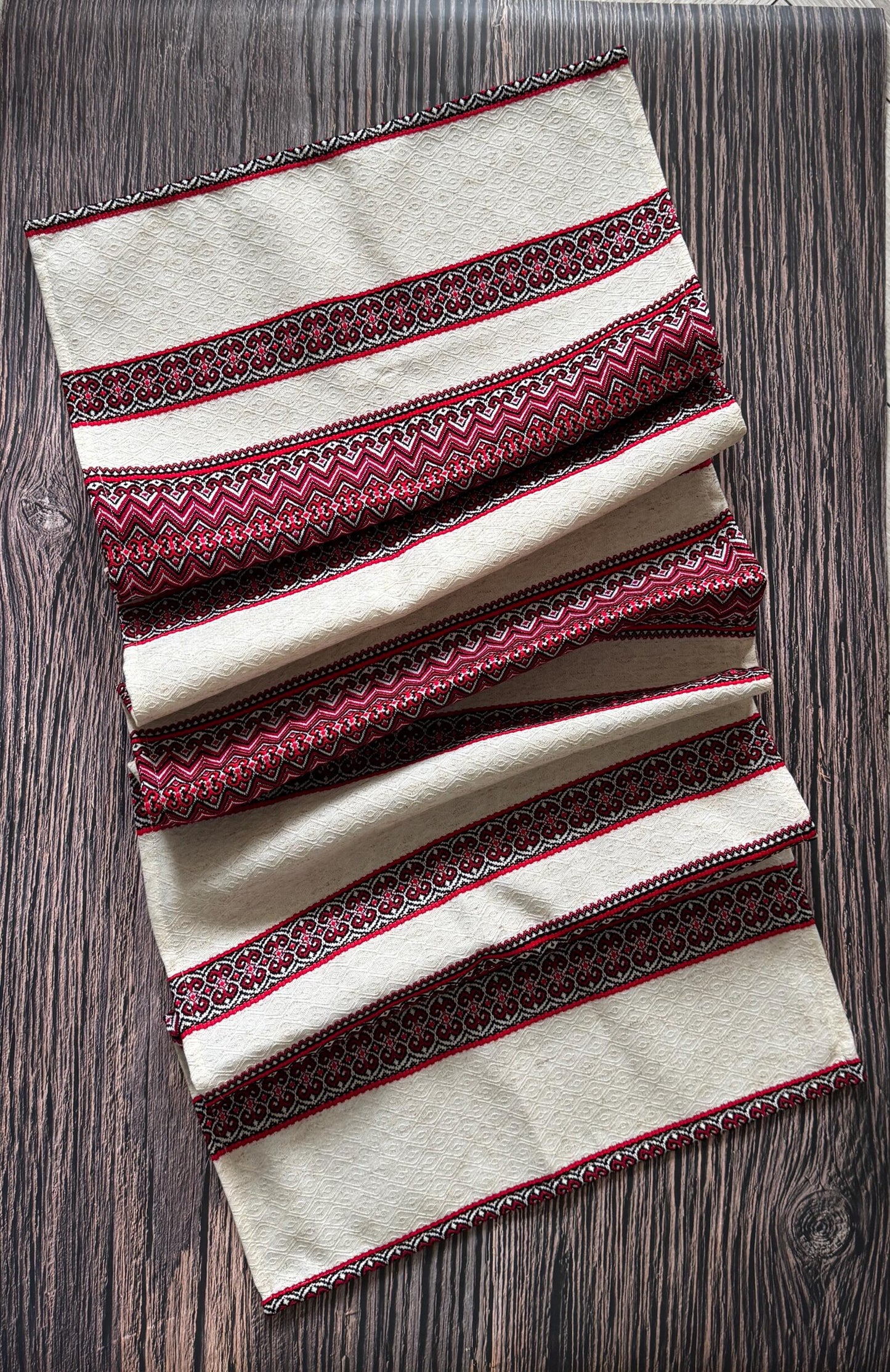 Table Runner with Traditional Ukrainian Motif