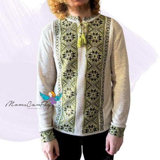 S-4XL Modern Knitted Summer Vyshyvanka Shirt for Men – Stylish Comfort