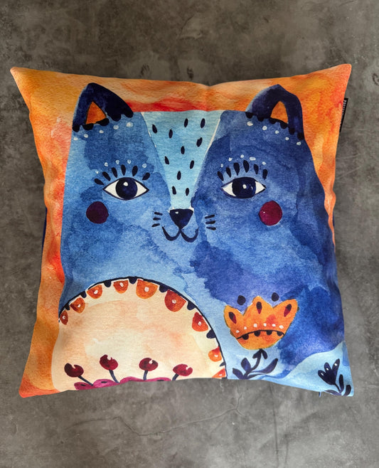 Decorative Velvet Pillowcase with Folk Ukrainian Print 5 designs