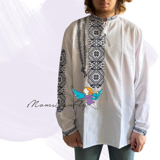 XS-5XL Men's Embriodered Sorochka Shirt with Embroidery Vyshyvanka for Men
