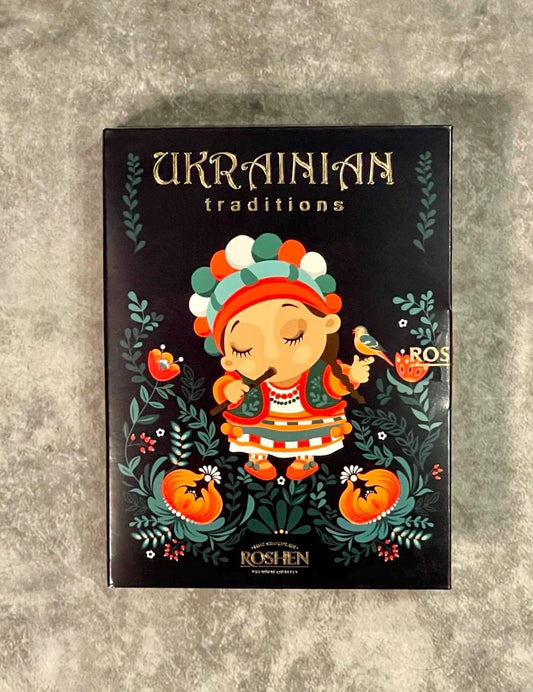 Signature Ukrainian Chocolate Traditions Gift Box with Praline and Truffle Sweets