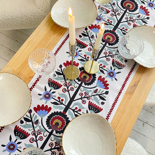 Christmas Ukrainian Folk Table Runner – Tree of Life Holiday Motif