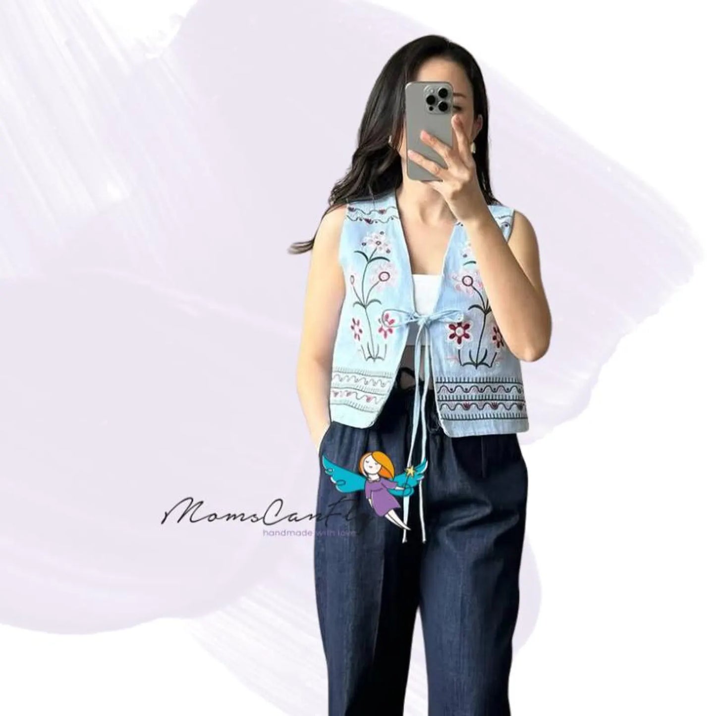 Bohemian Floral Folk Embroidered Vest