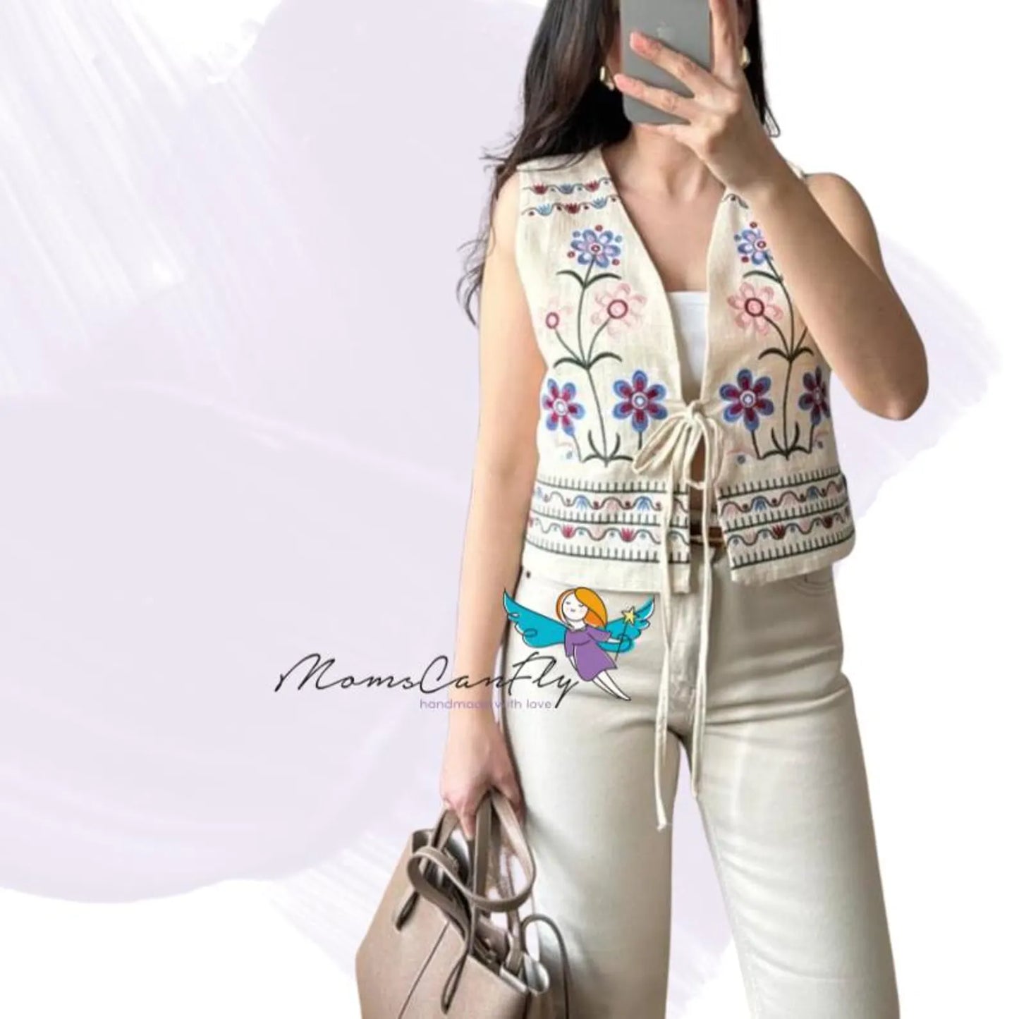 Bohemian Floral Folk Embroidered Vest