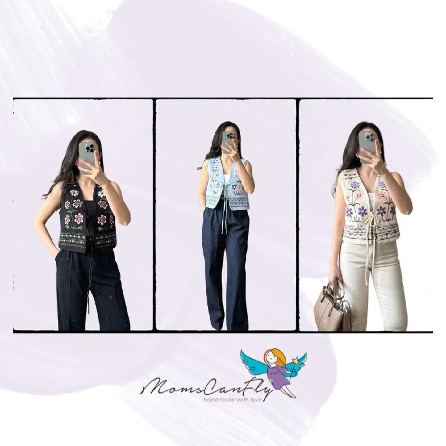 Bohemian Floral Folk Embroidered Vest
