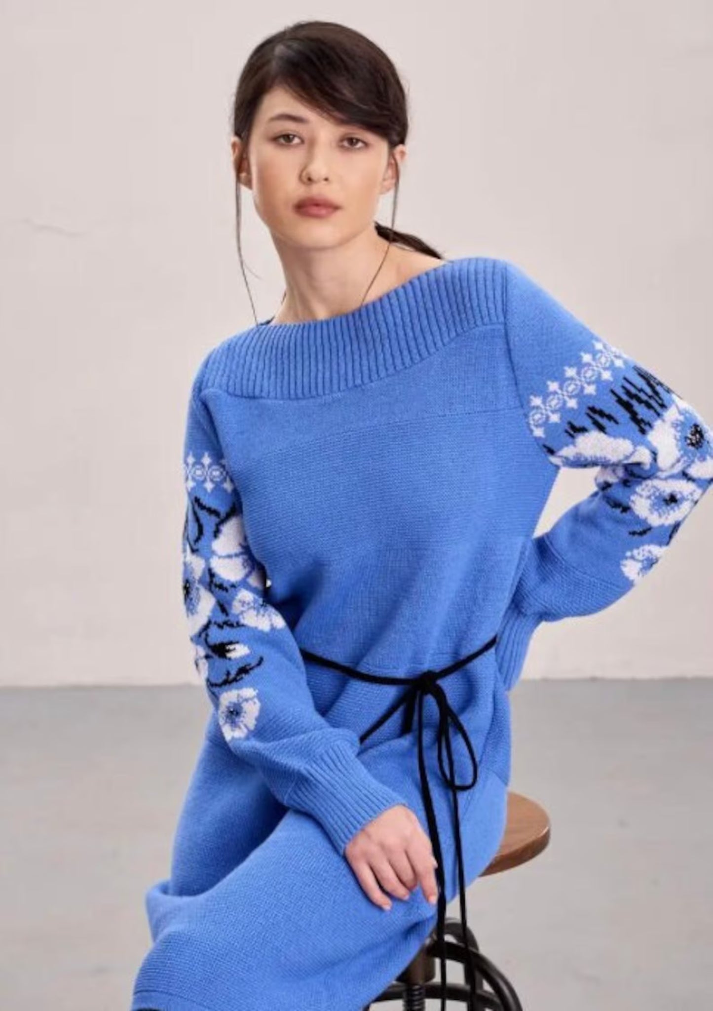 Oversize Long Sweater Pencil Dress, High Quality Long Sleeves Dress