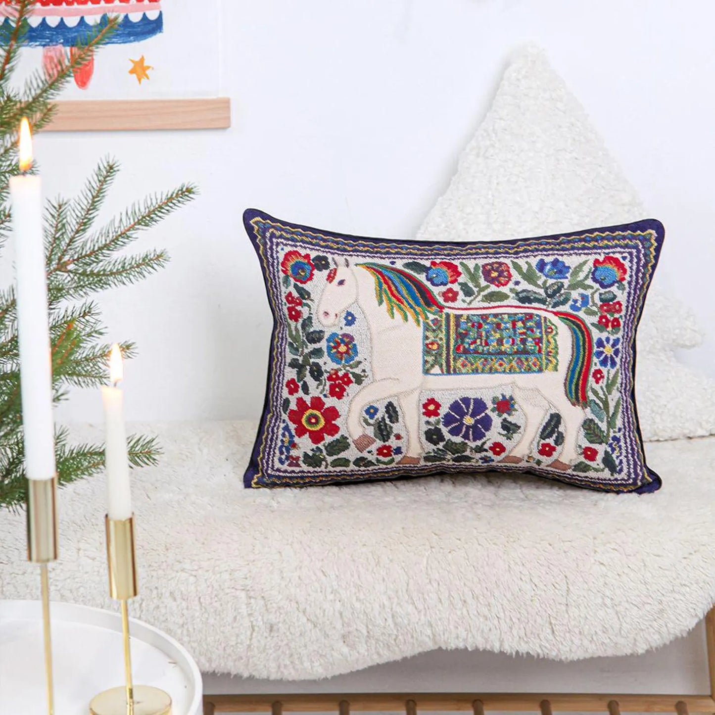 Folk Art Print Ukraine Pillow Modern Ukrainian Home Decor - 5 Designs