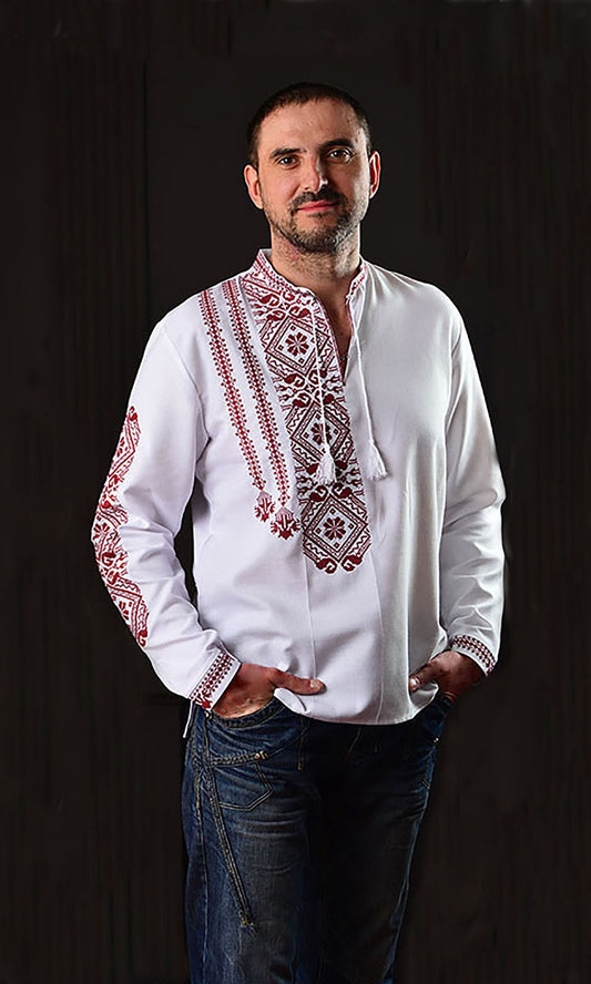 XS-5XL Men's Embriodered Sorochka Shirt with Embroidery Vyshyvanka for Men