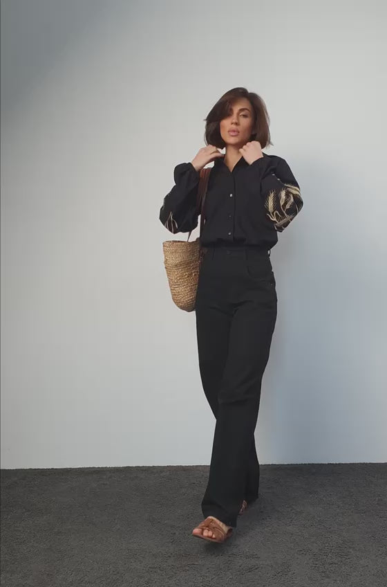 peasant-style blouse