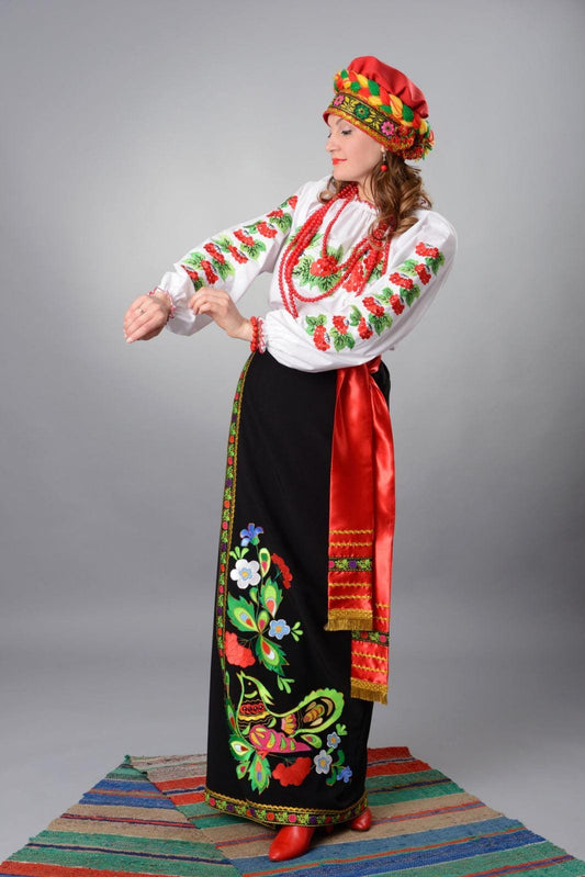 Beautiful Ukrainian Traditional Skirt Plakhta with Belt – Versatile Elegance for Every Occasion