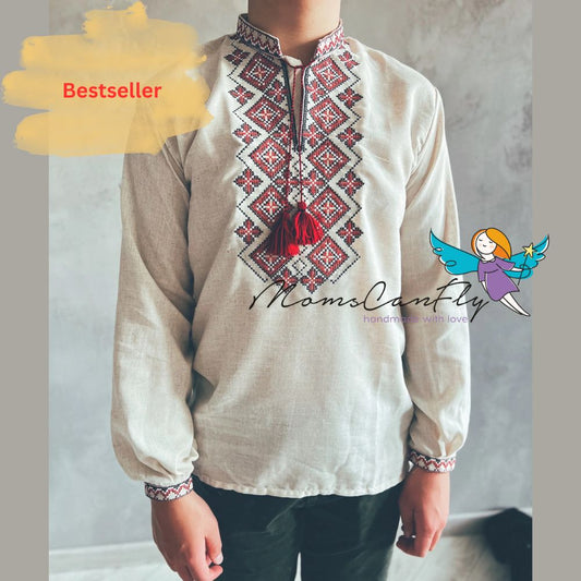 Timeless Ukrainian Linen Vyshyvanka Shirt for Men – Modern Elegance