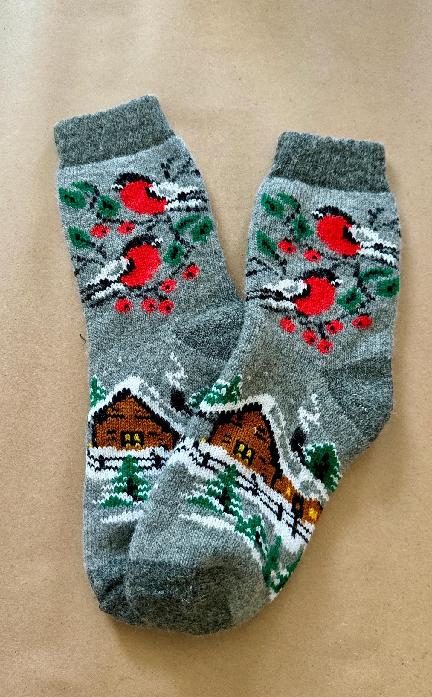 Handmade Warm Ukrainian Socks – Cozy, Durable, and Culturally Inspired, Socks from Natural Wool, Ukrainian Winter Gift