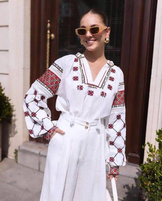 Elegant Vyshyvanka Blouse Modern Ukrainian Craftsmanship